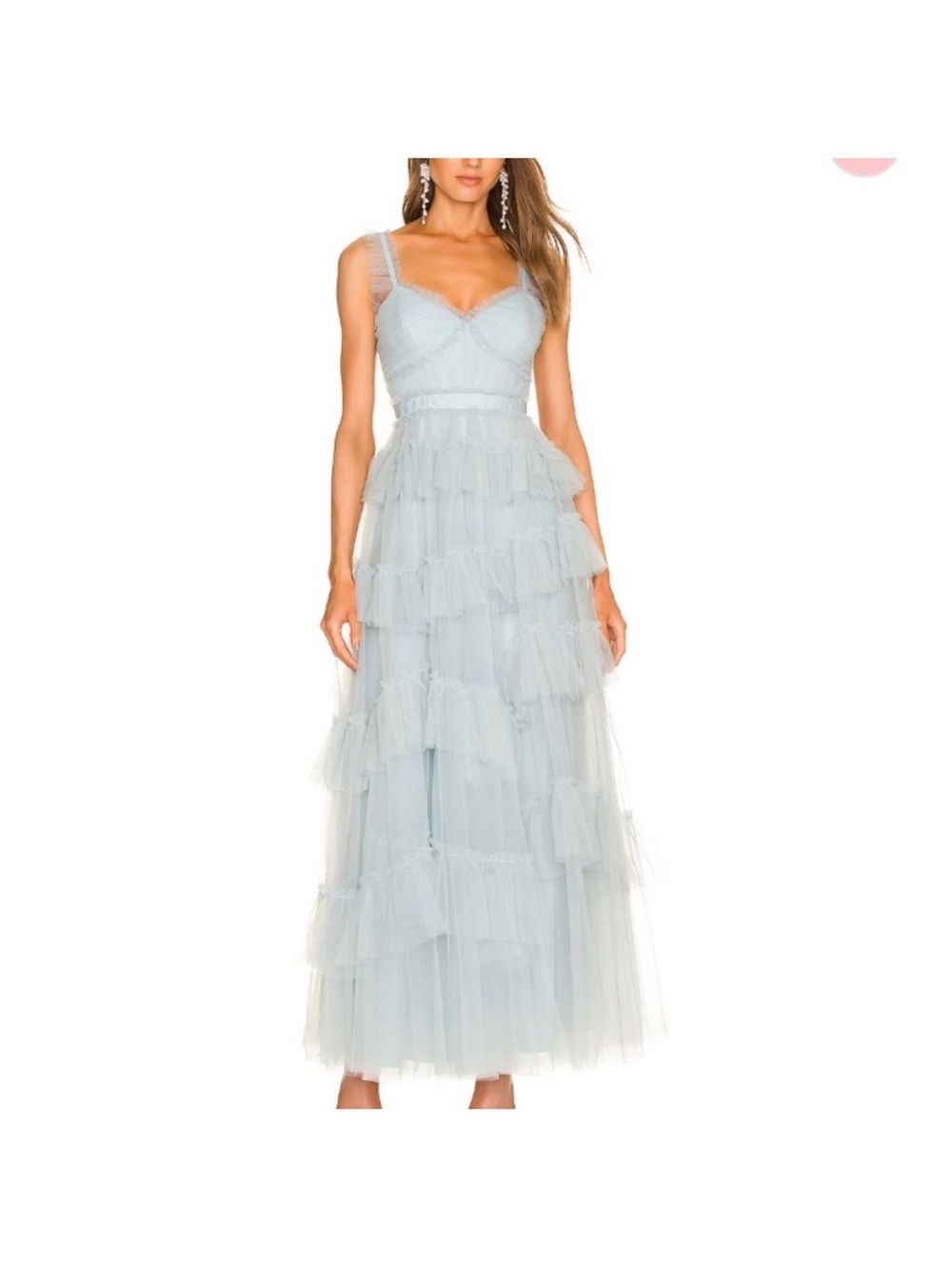 BCBGMaxAzria Haze Luna Tiered Tulle Maxi Dress